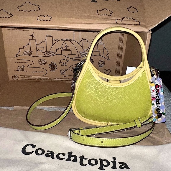 NWT COACH CO662 Coachtopia Leather Mini Ergo Bag w Crossbody Strap BOX & DUSTBAG - Picture 1 of 9